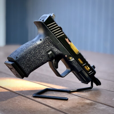 Glock G19 Gold TiN Barrel Rose Extended Slide Catch