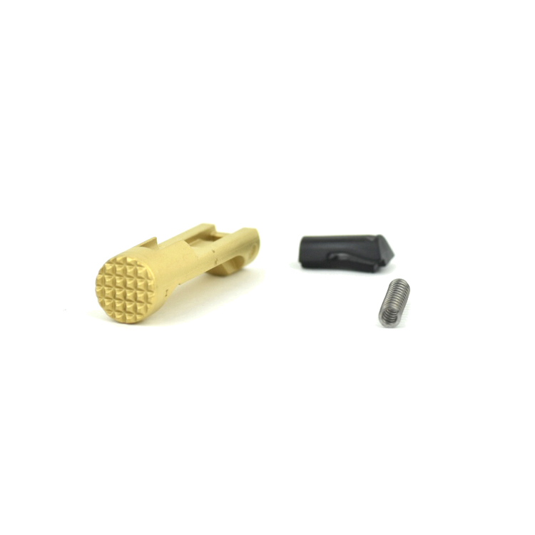Sig Sauer P320 AXG Magazine Release Satin Gold TiN