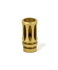 Aero A2 Bird Cage Flash Hider AR15 Satin Gold TiN